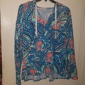 Rare Crown and Ivy Elephant Print Pastel Hoodie